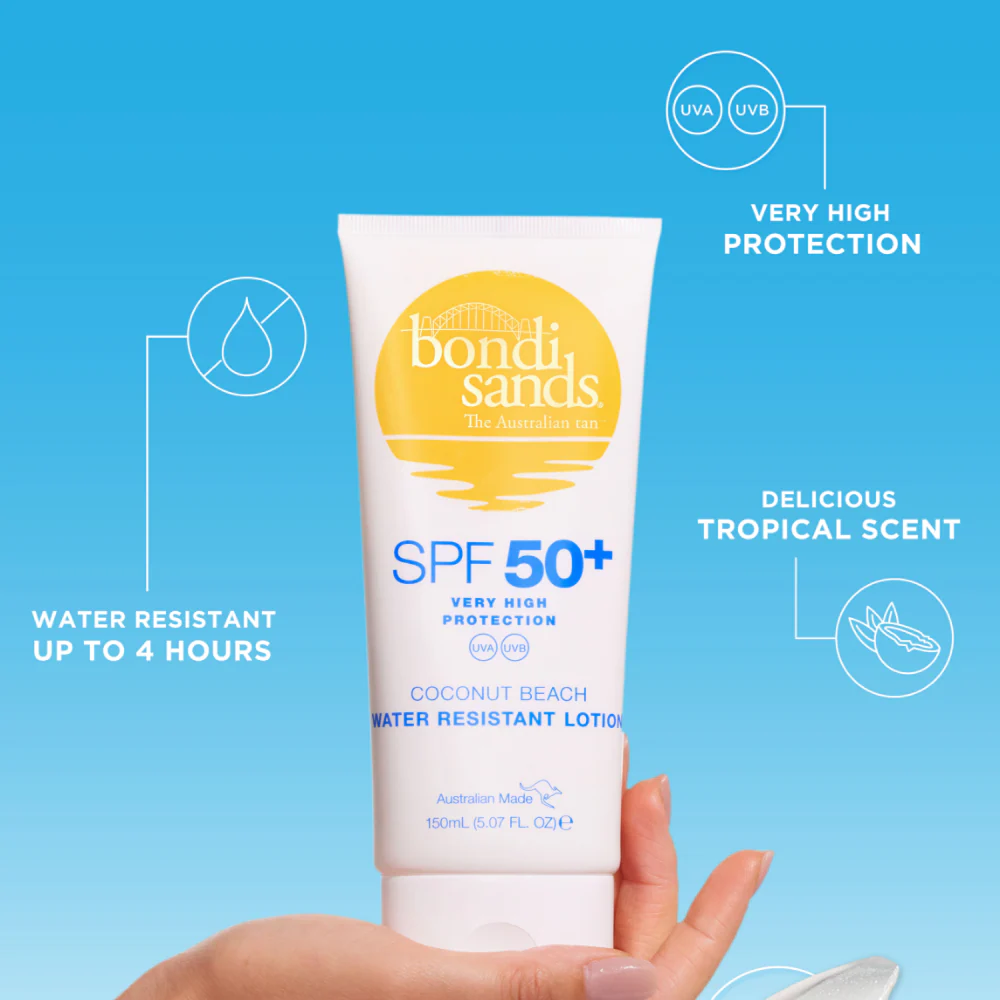 Bondi Sands Body Sunscreen Lotion Coconut Beach Scent SPF50+ 150ml - Image 3