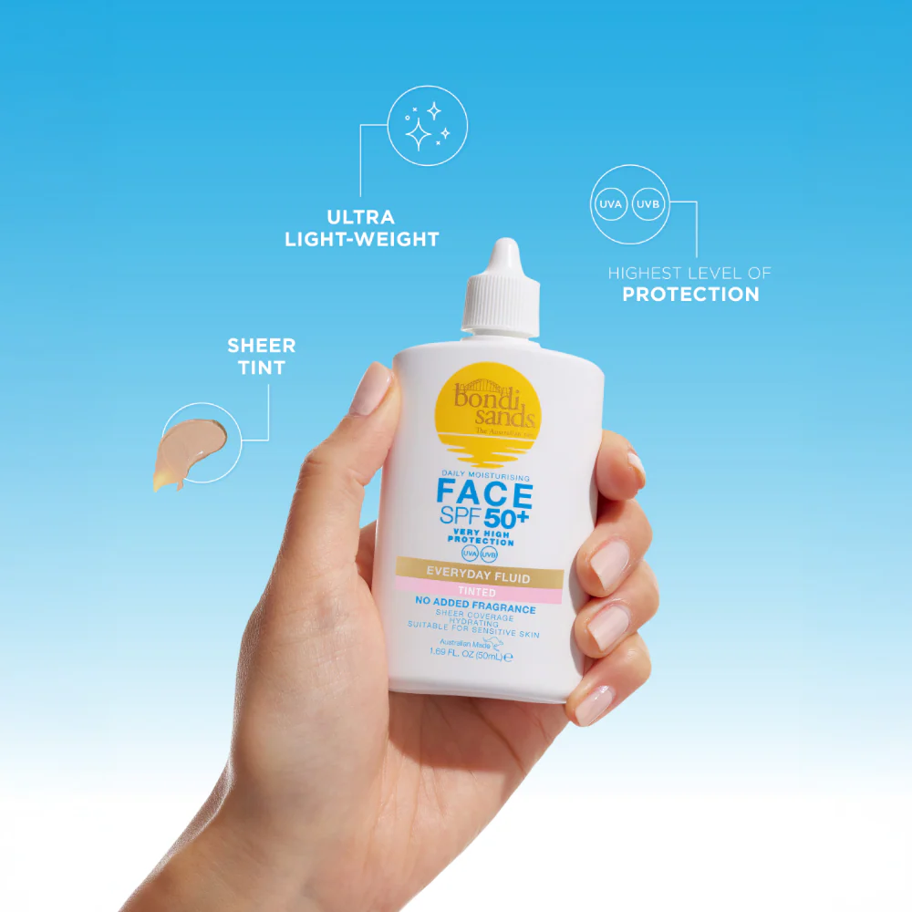 Bondi Sands Everyday Tinted Face Fluid Fragrance-Free SPF50+ 50ml - Image 2