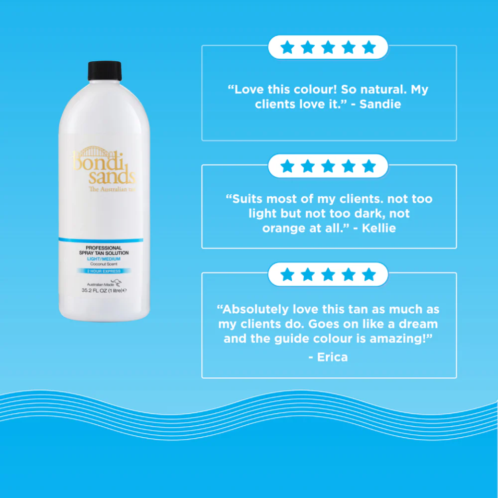 Bondi Sands Professional Spray Tan Solution Light/Medium 1000ml - Image 6