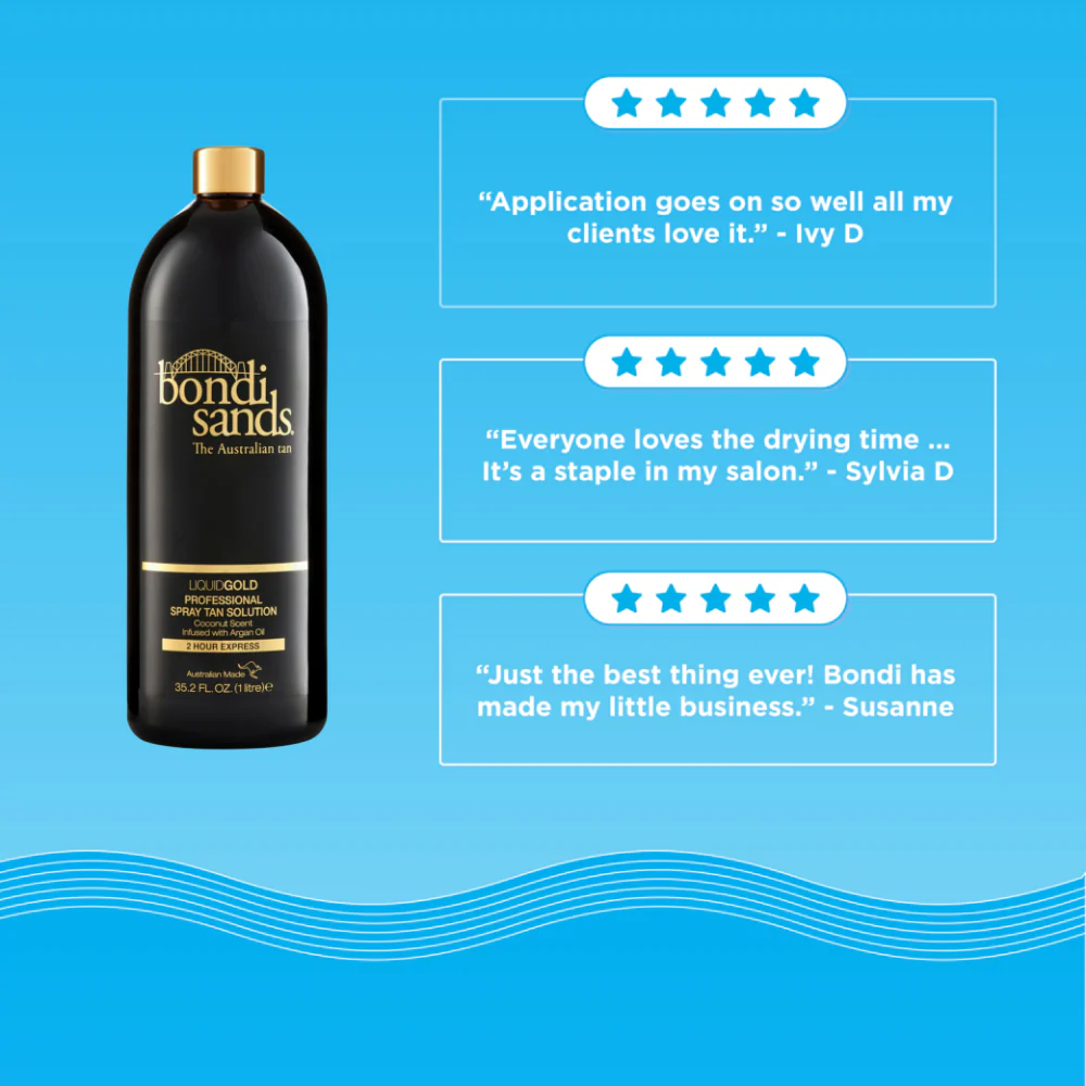 Bondi Sands Professional Spray Tan Solution Liquid Gold 1000ml - Image 7