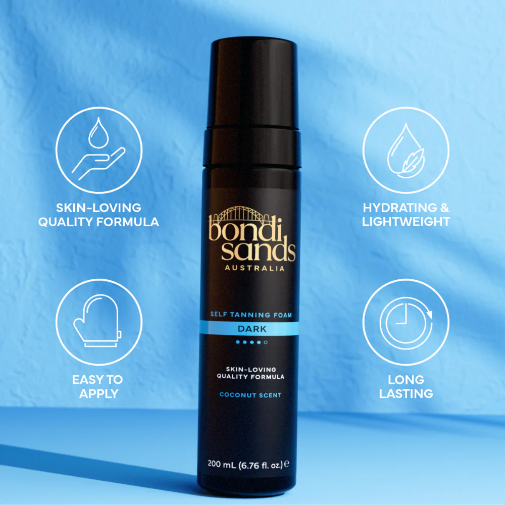 Bondi Sands Self Tanning Foam Dark 200ml with Application Mitt - Image 6