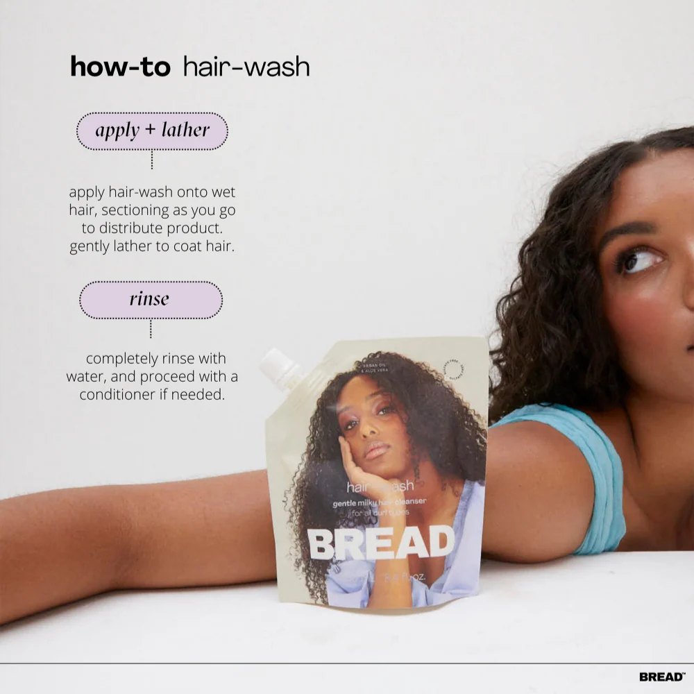Bread Beauty Gentle Milky Hair-Wash Cleanser 100ml - Image 3