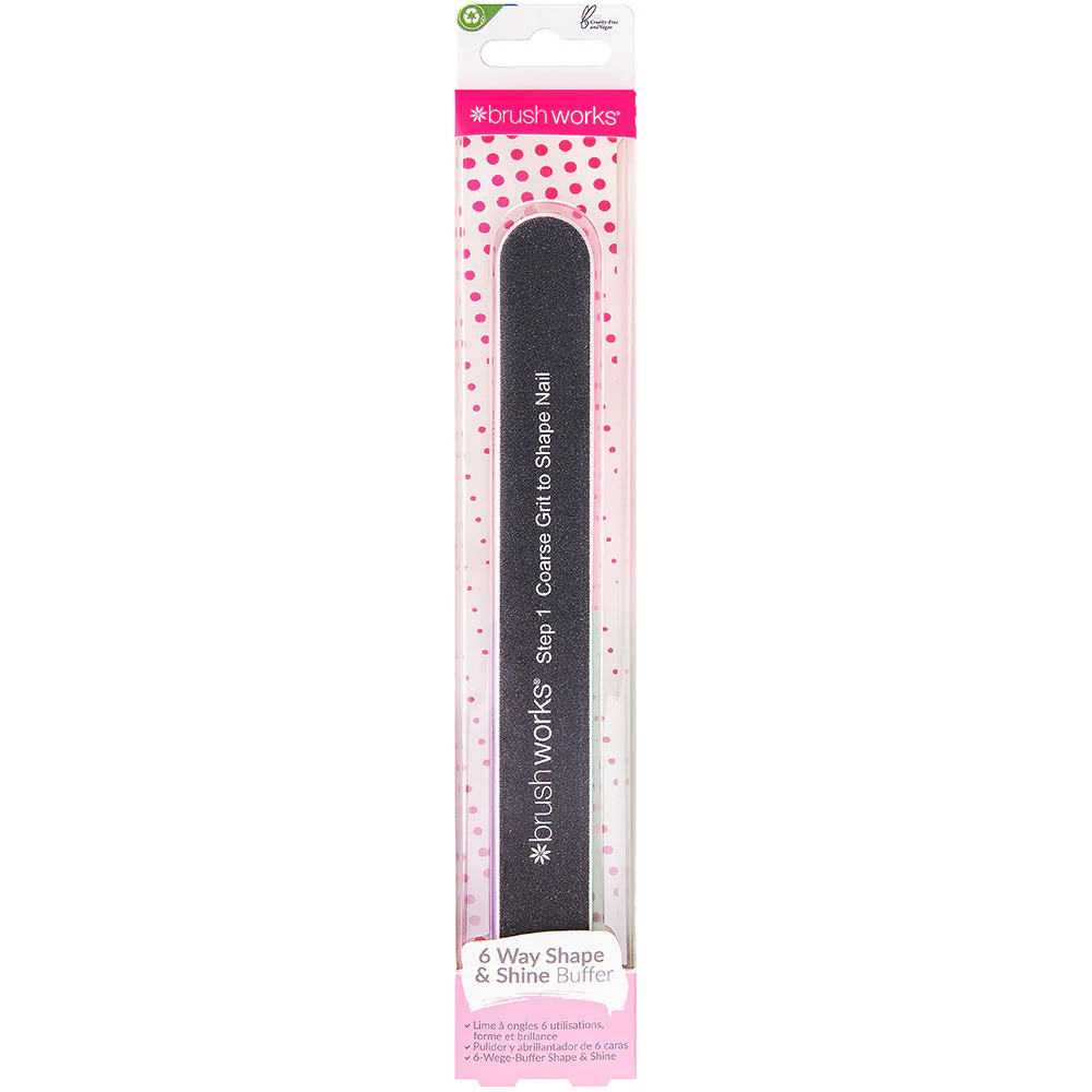 Brushworks 6-Sided Nail File Shape & Shine - Image 2
