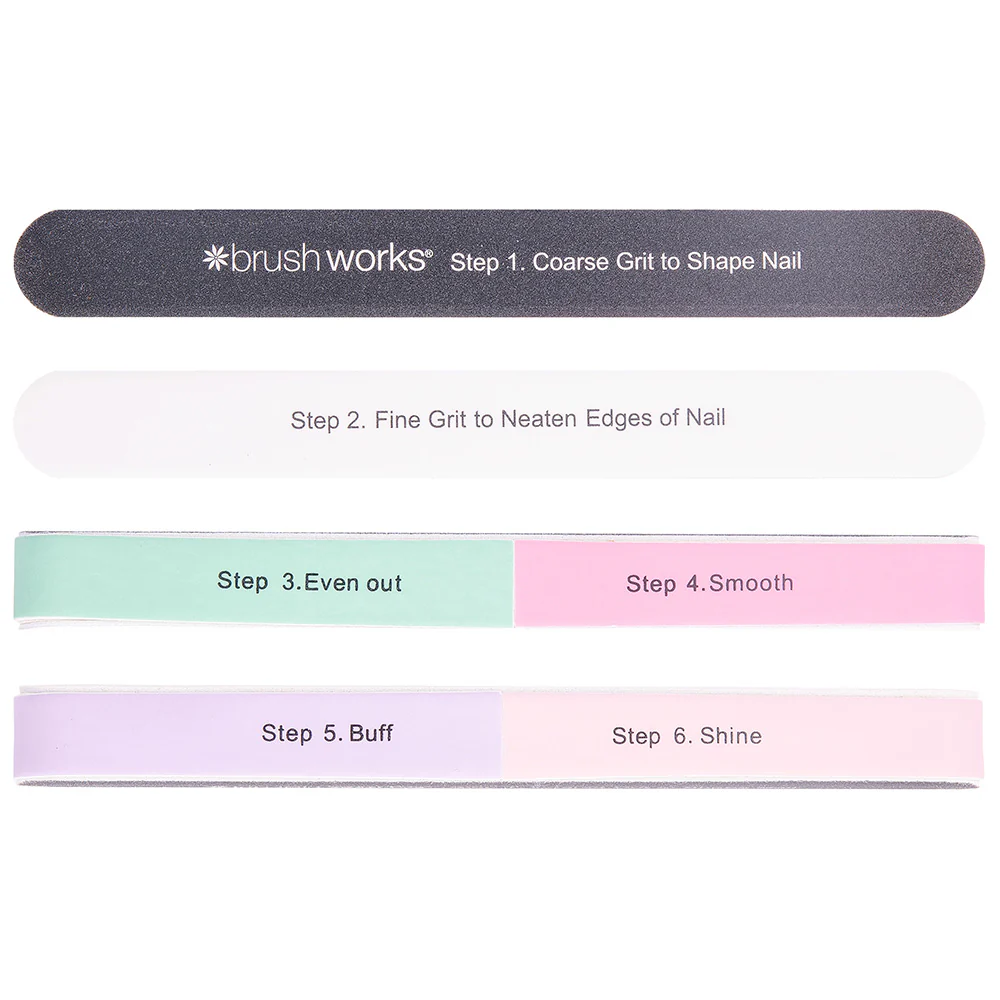 Brushworks 6-Sided Nail File Shape & Shine - Image 3