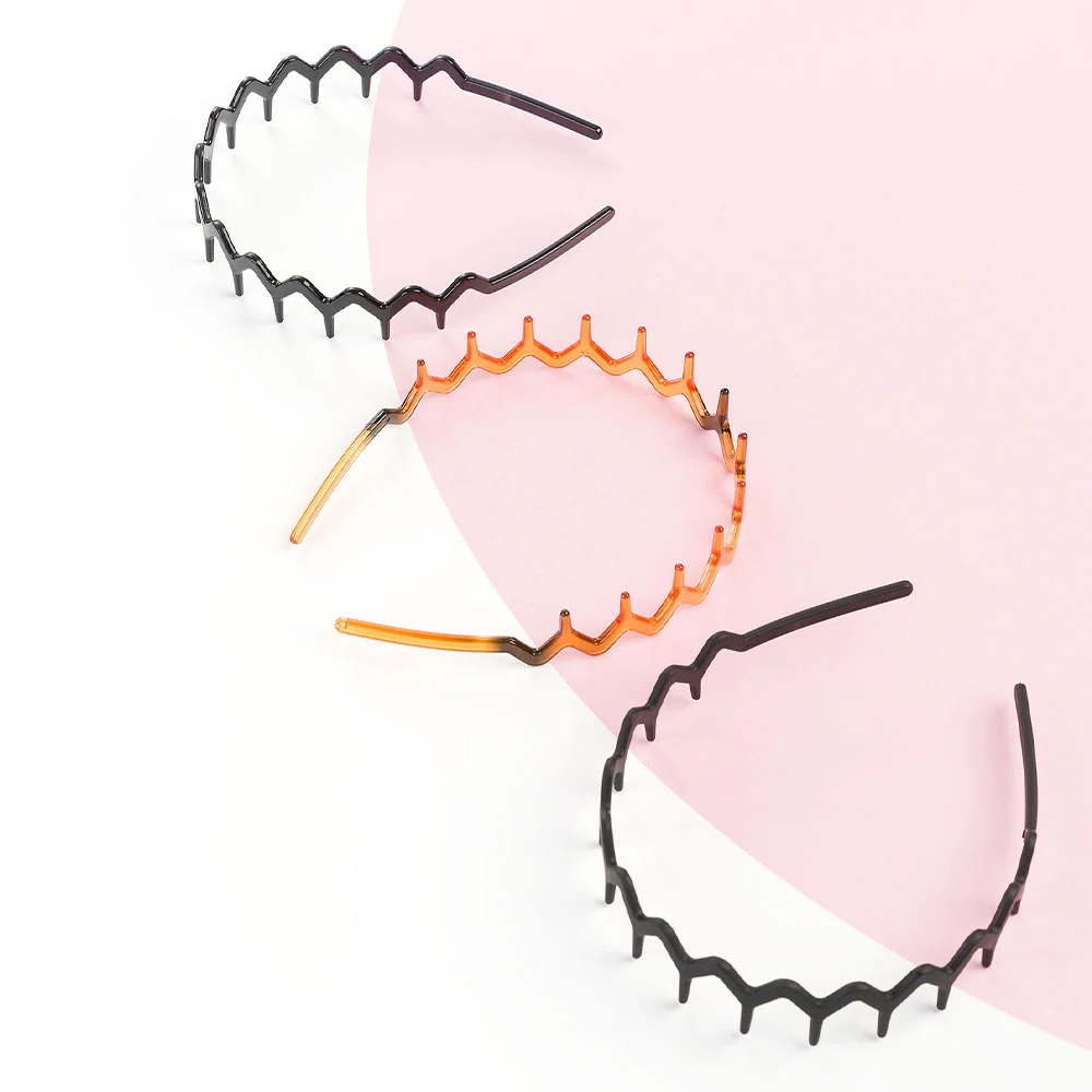 Brushworks Assorted Zig Zag Headbands Pack of 3 - Image 3
