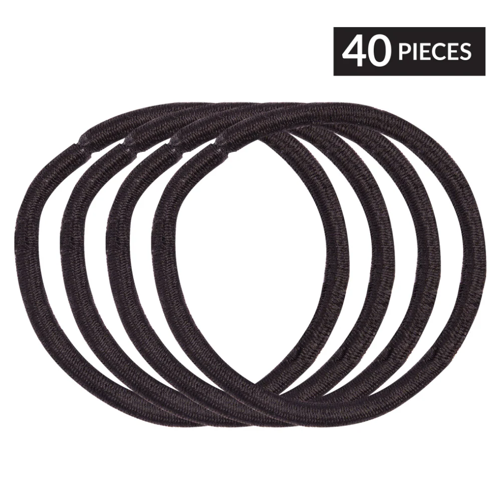 Brushworks Classic Black Hairbands Pack of 40 - Image 4
