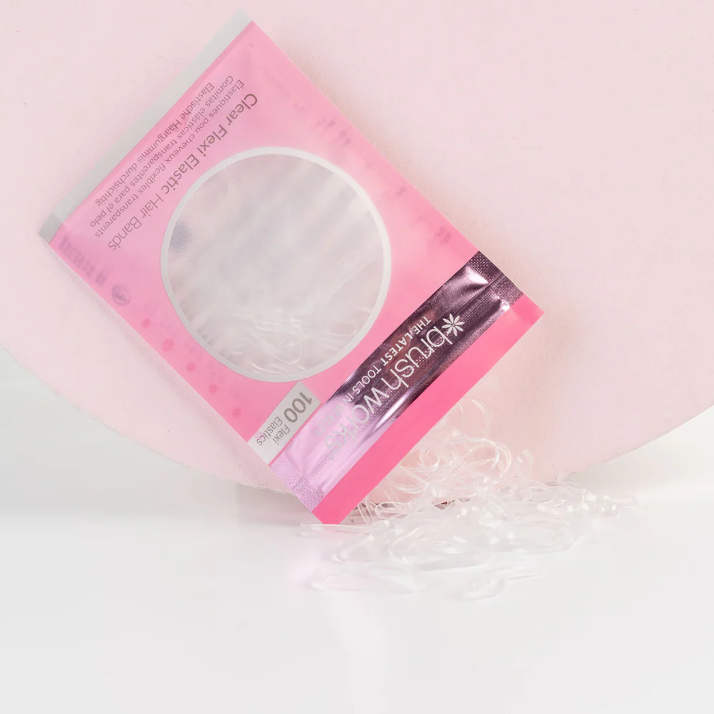 Brushworks Clear Flexi Elastic Hair Bands x100 - Image 5