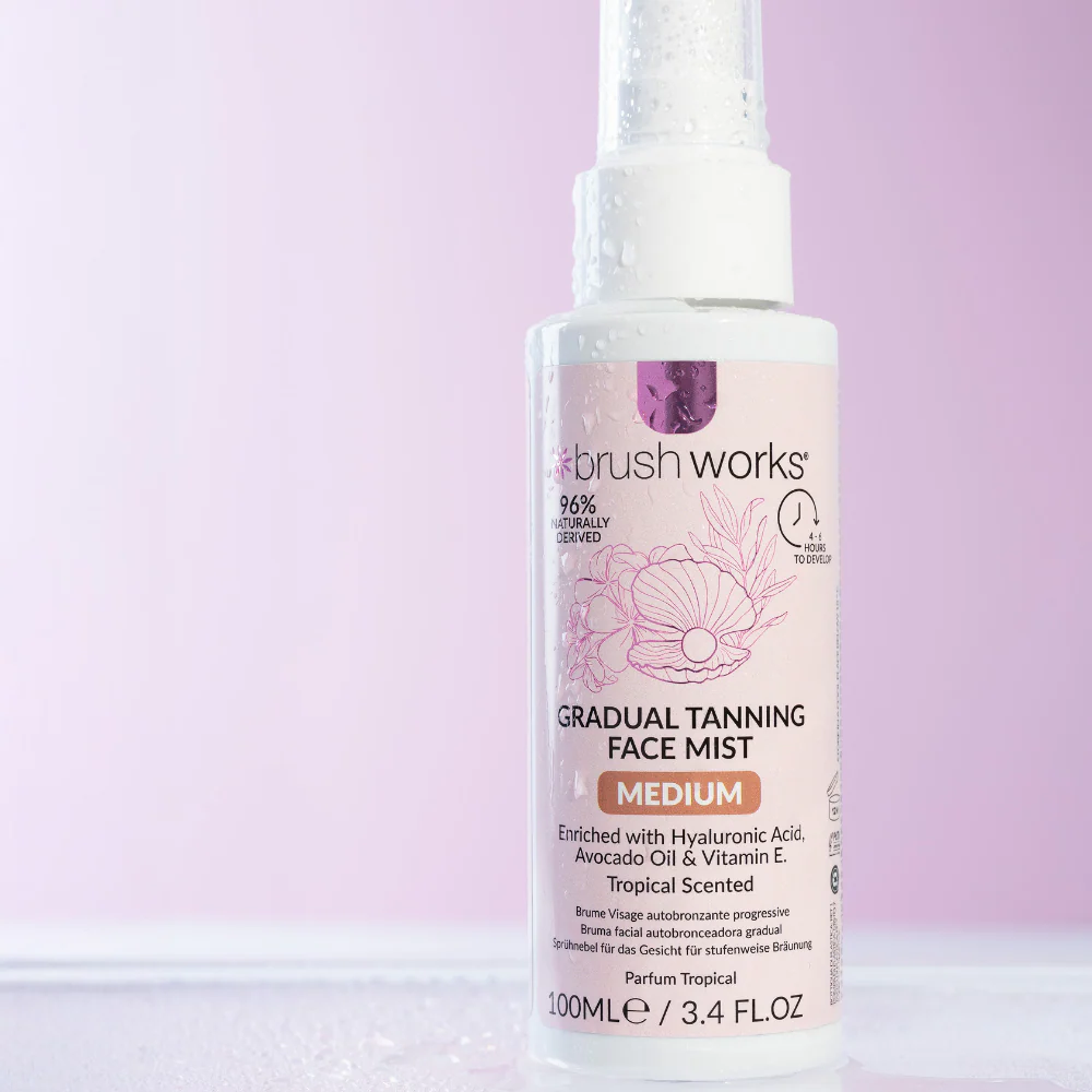 Brushworks Gradual Tanning Face Mist Medium 100ml - Image 3