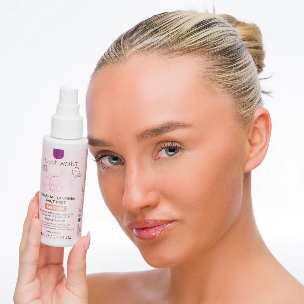 Brushworks Gradual Tanning Face Mist Medium 100ml - Image 6