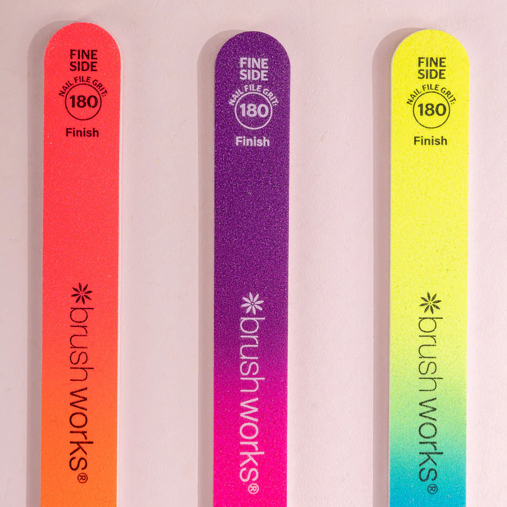 Brushworks Neon Nail Files Pack of 3 - Image 4