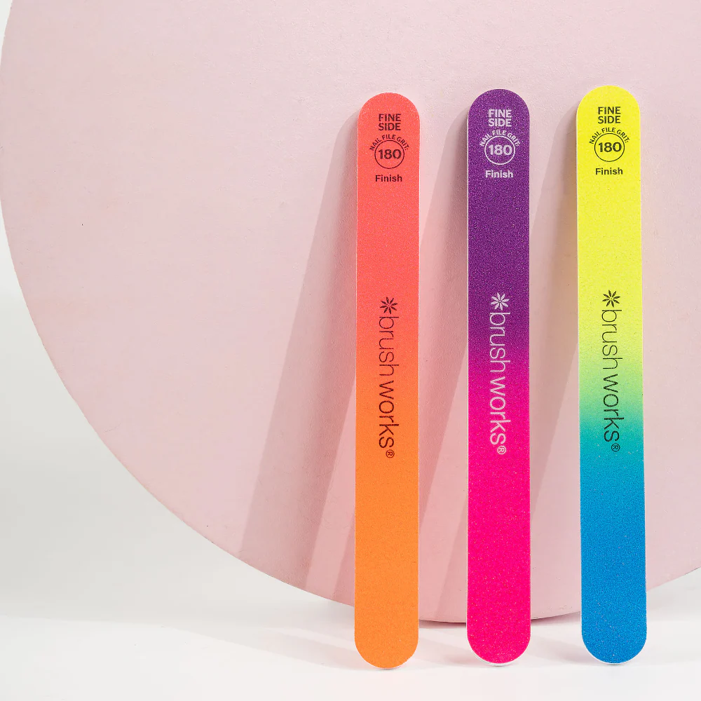 Brushworks Neon Nail Files Pack of 3 - Image 5