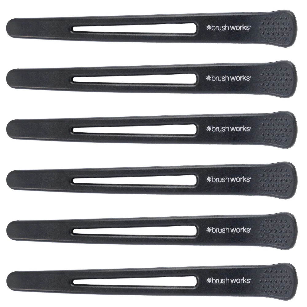 Brushworks No Crease Sectioning Clips Pack of 6 - Image 2