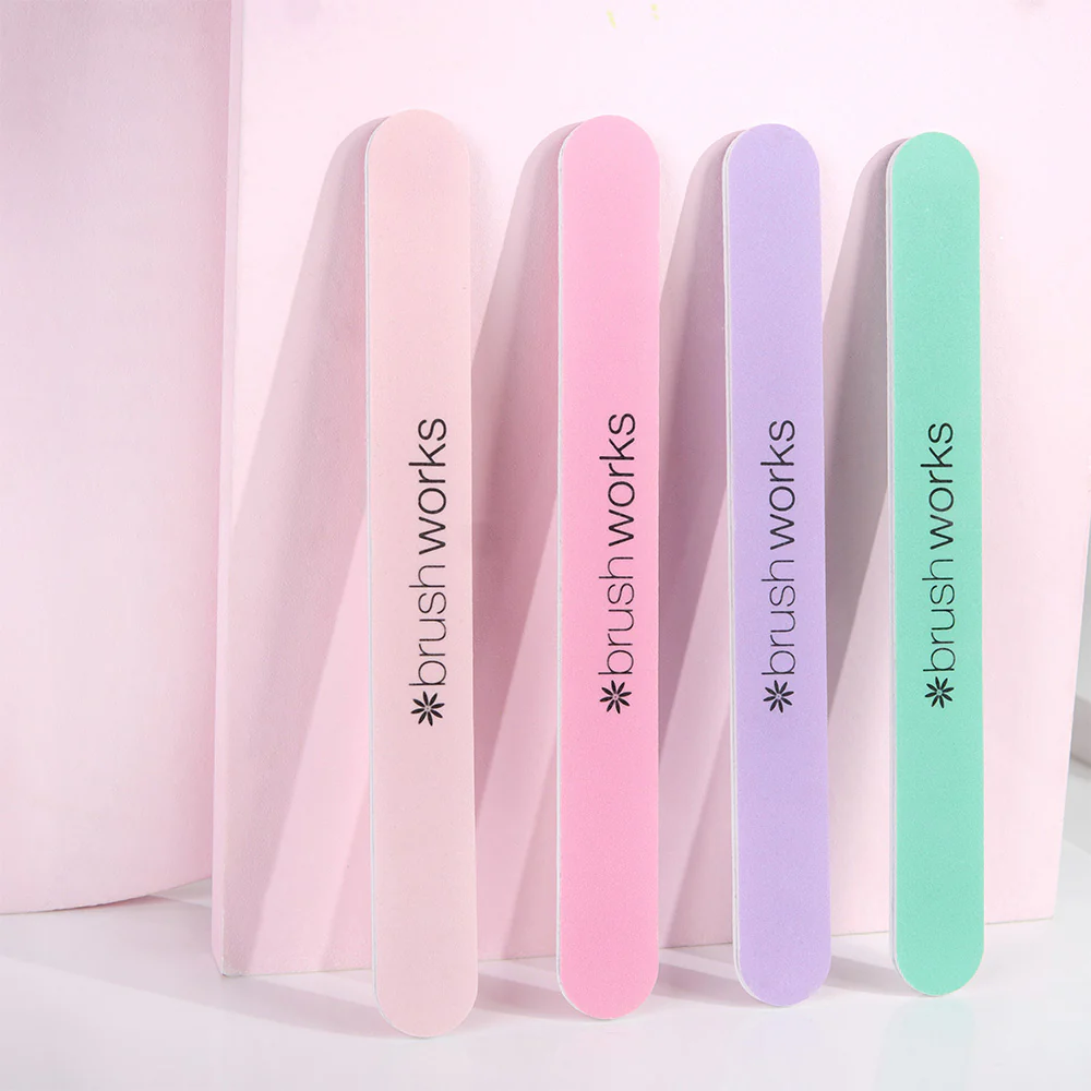 Brushworks Pastel Colour Nail Files Pack of 4 - Image 3