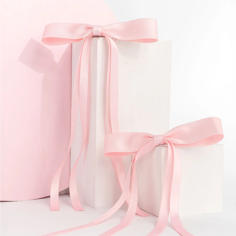 Brushworks Pink Satin Hair Bow Duo - Image 3