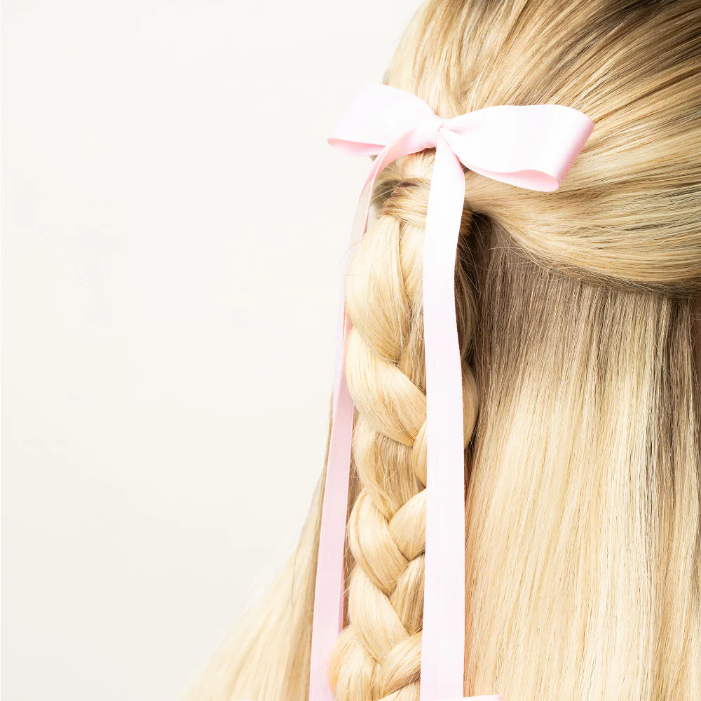 Brushworks Pink Satin Hair Bow Duo - Image 6