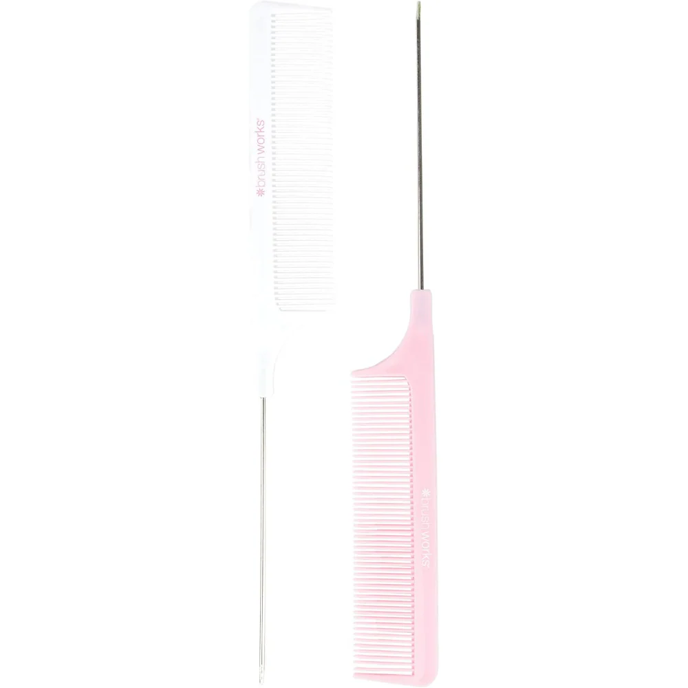 Brushworks Professional Needle Tail Combs Pack of 2