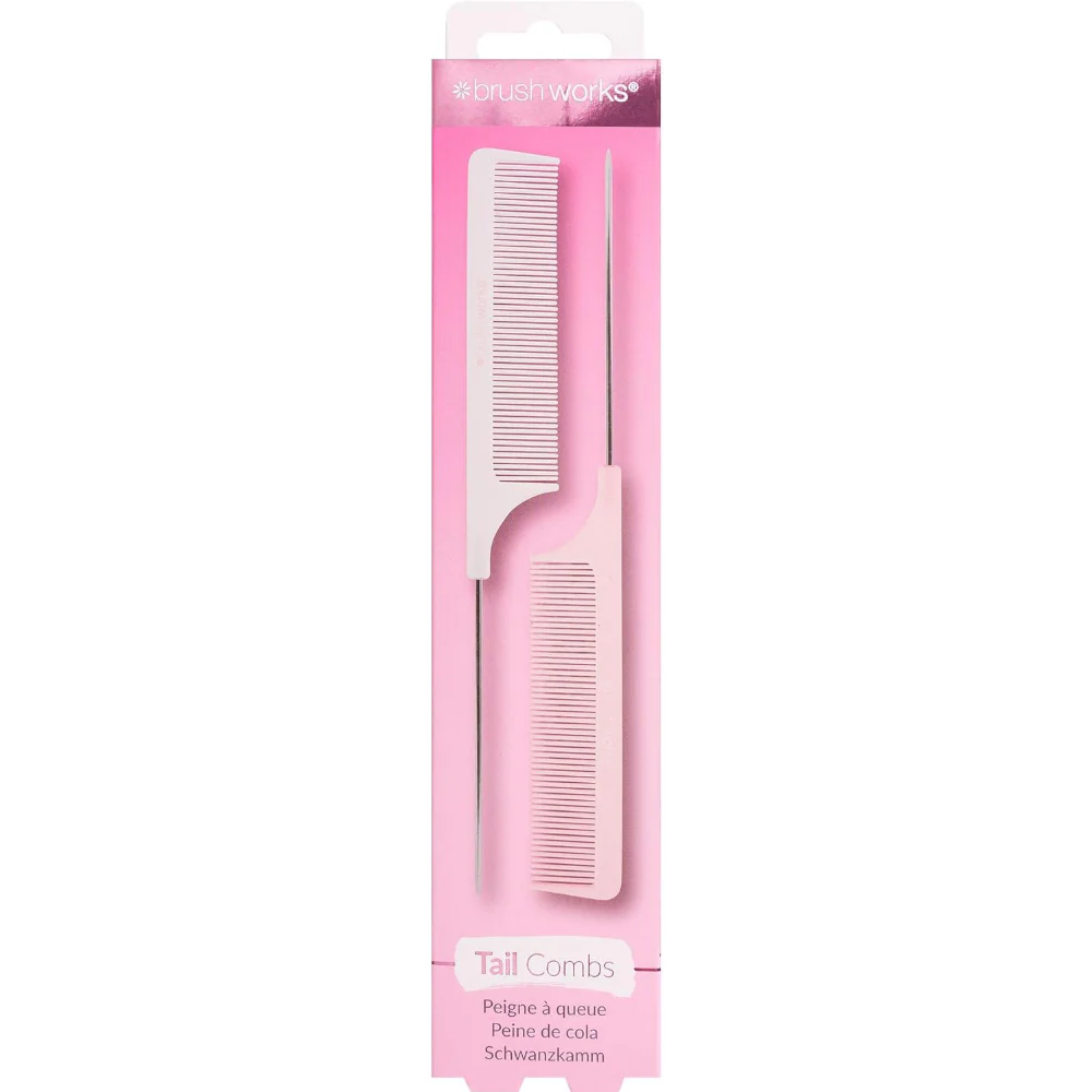 Brushworks Professional Needle Tail Combs Pack of 2 - Image 2