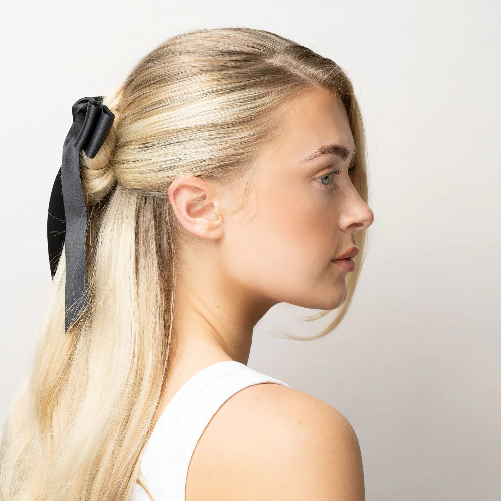 Brushworks Red & Black Satin Hair Bow Duo - Image 7