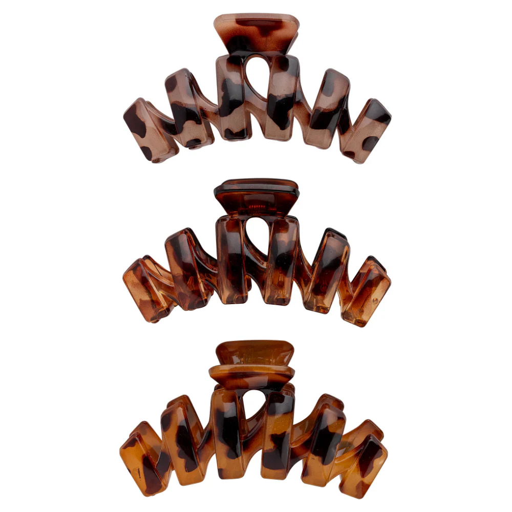 Brushworks Tortoiseshell Claw Clips Pack of 3 - Image 2