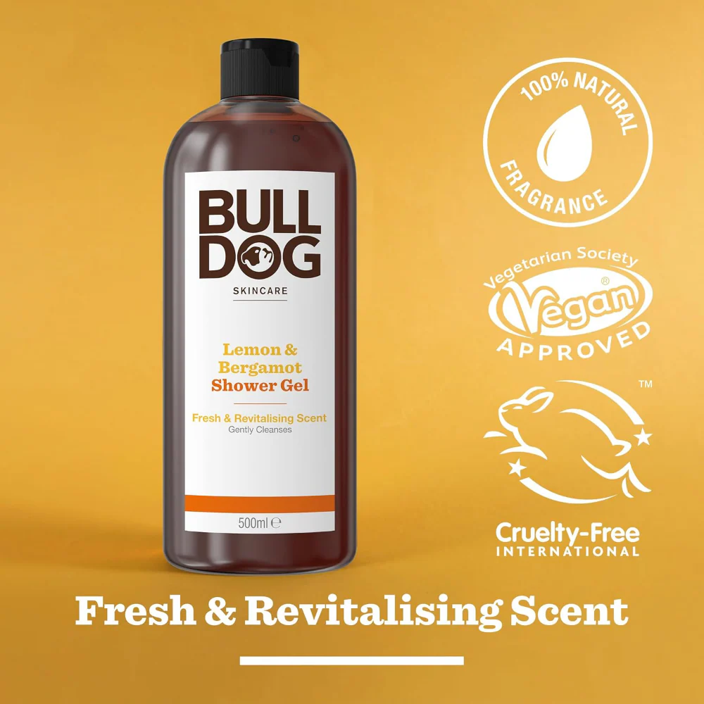 Bulldog Skincare Lemon & Bergamot Shower Gel 500ml - Image 2