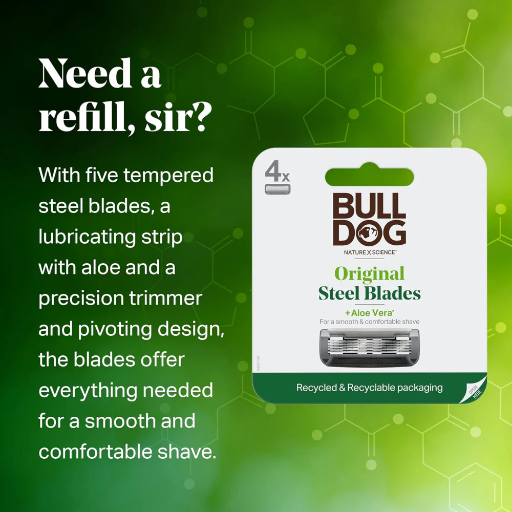Bulldog Skincare Original Steel Blades Pack of 4 - Image 4