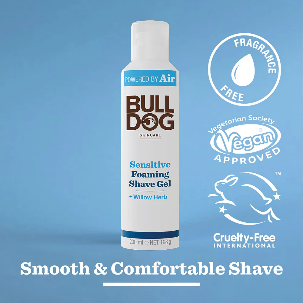 Bulldog Skincare Sensitive Foaming Shave Gel 200ml - Image 2