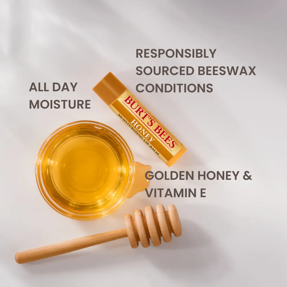 Burt's Bees Beeswax & Honey Lip Balm Set 4 x 4.25g - Image 3