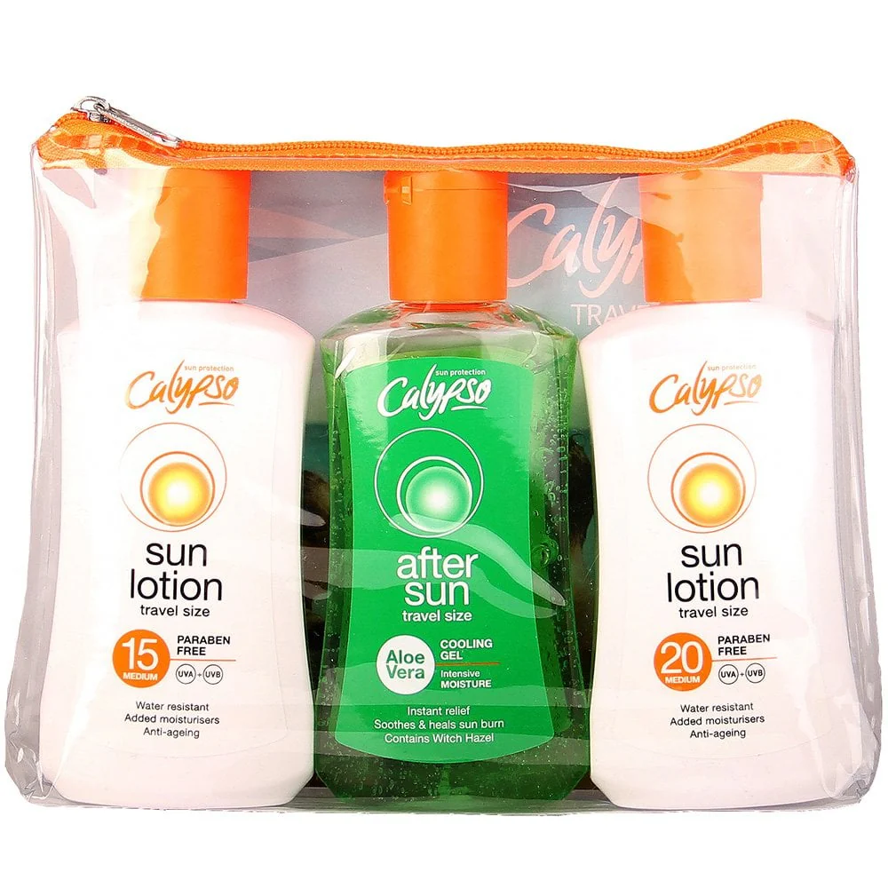 Calypso Sun Lotion & Aloe Vera 3 Piece Travel Pack 3 x 100ml - Image 2