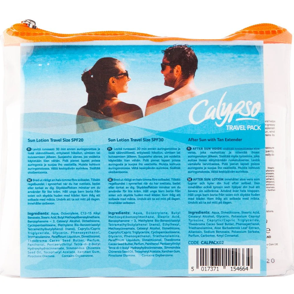 Calypso Sun Lotion & Aloe Vera 3 Piece Travel Pack 3 x 100ml - Image 3
