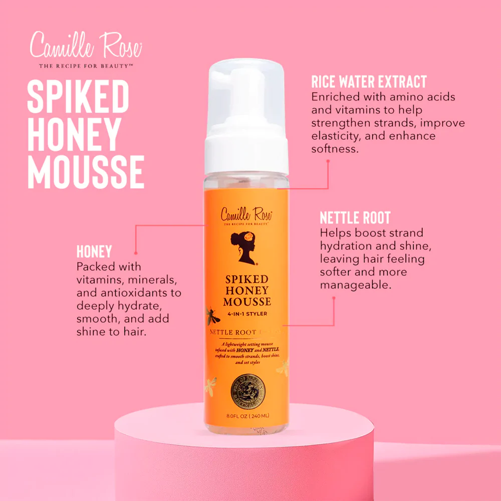 Camille Rose Spiked Honey 4-In-1 Styler Mousse 240ml - Image 2
