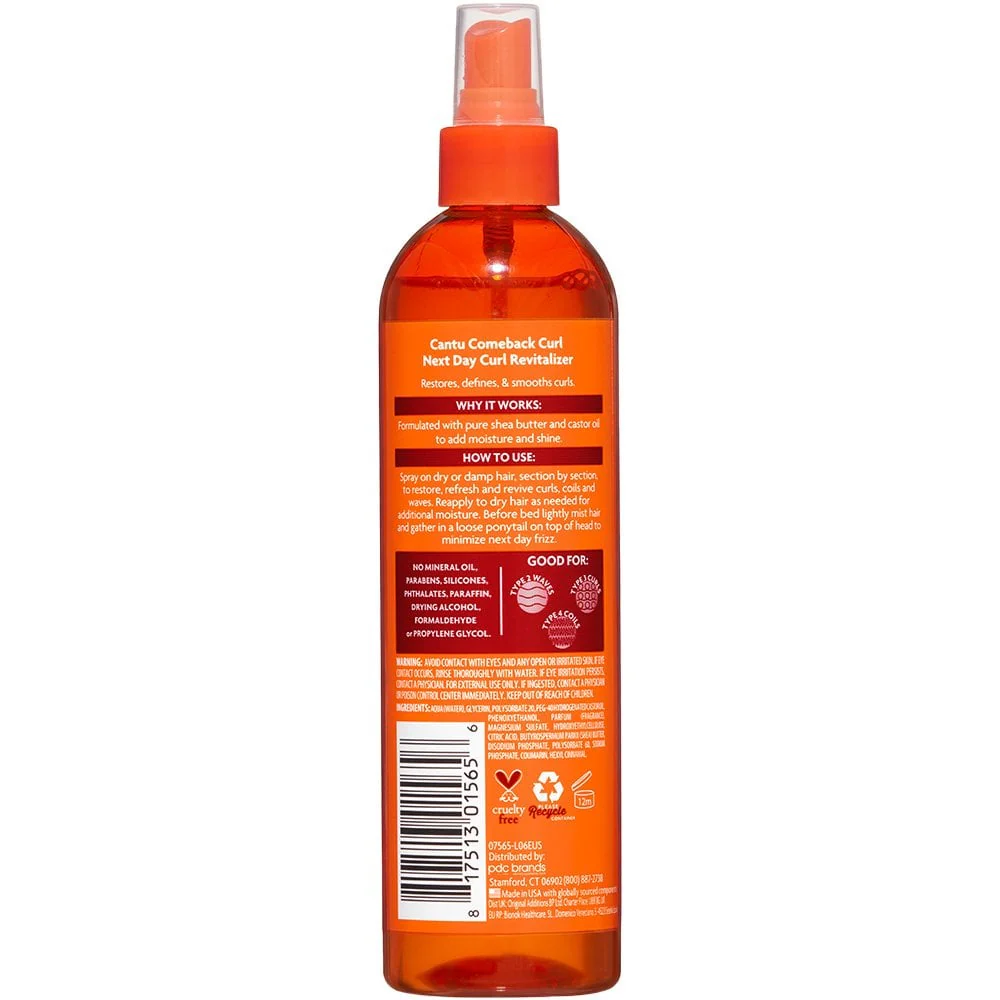 Cantu Shea Butter For Natural Hair Comeback Curl Next Day Curl Revitaliser 355ml - Image 2