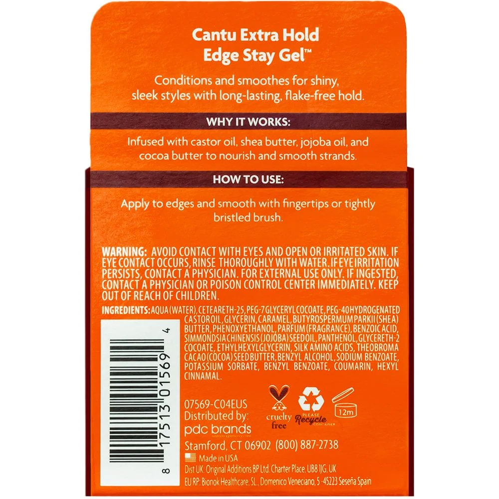 Cantu Shea Butter For Natural Hair Edge Stay Gel 64g - Image 2