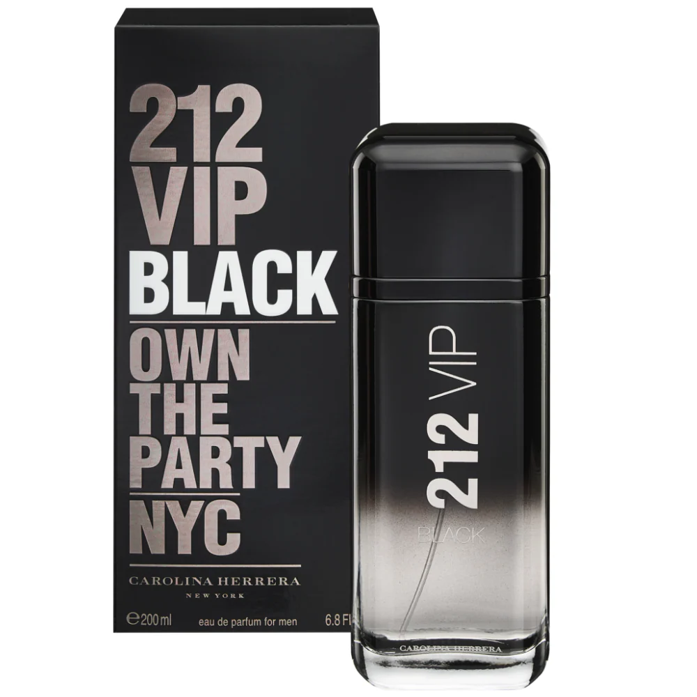 Carolina Herrera 212 VIP Black For Him Eau De Parfum 200ml - Image 2