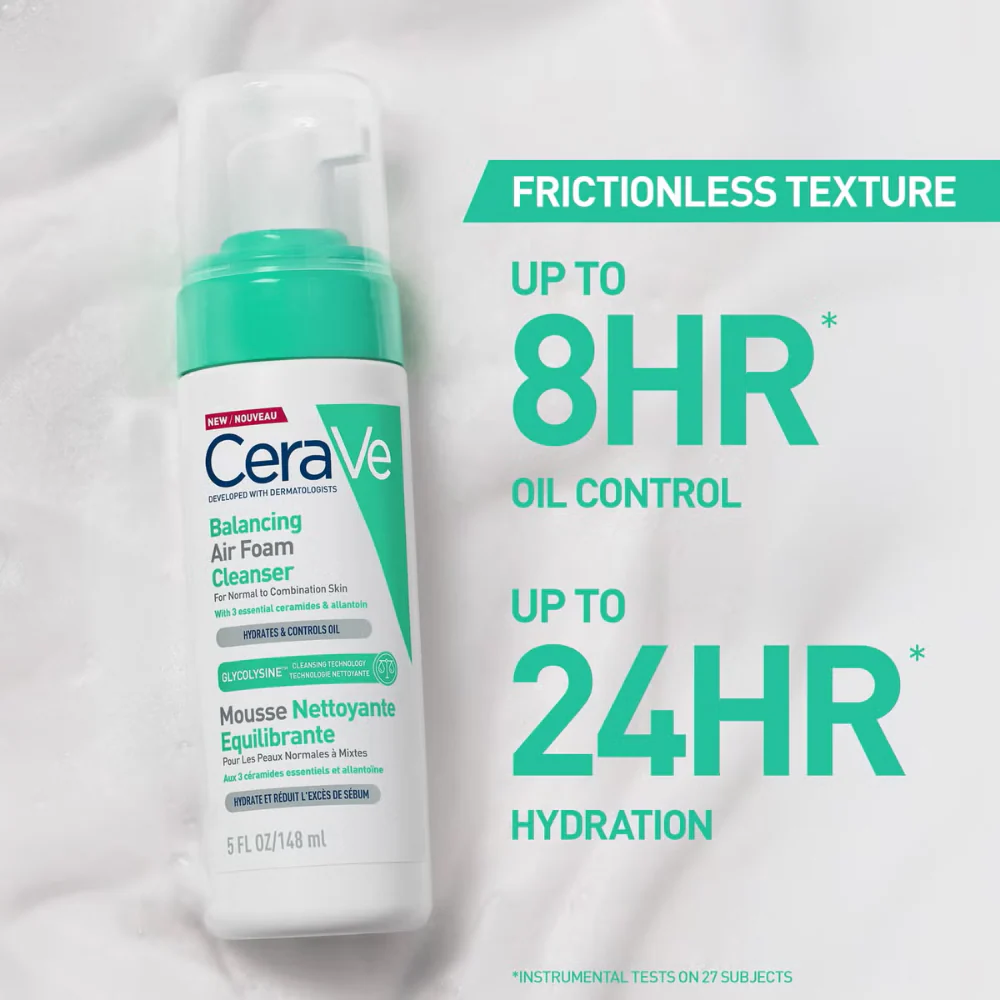 CeraVe Balancing Air Foam Facial Cleanser 148ml - Image 3