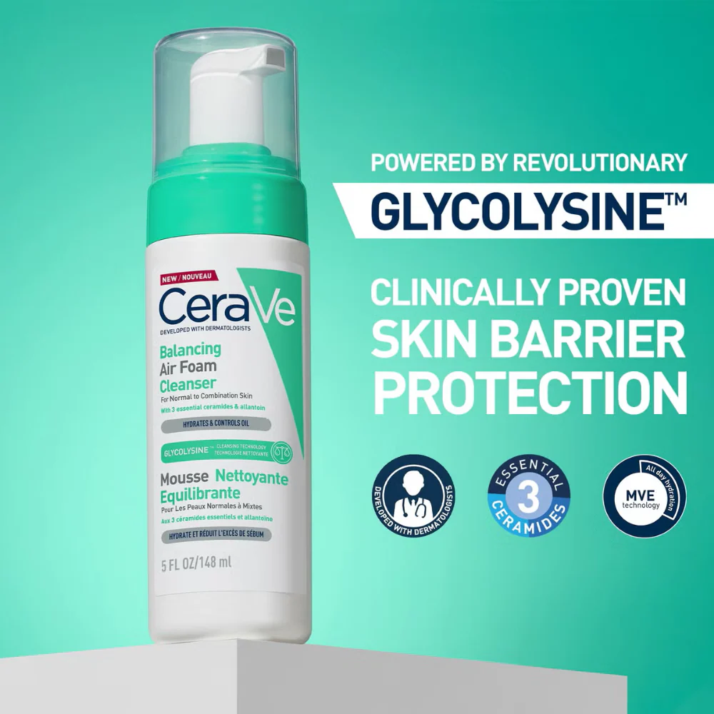 CeraVe Balancing Air Foam Facial Cleanser 148ml - Image 4