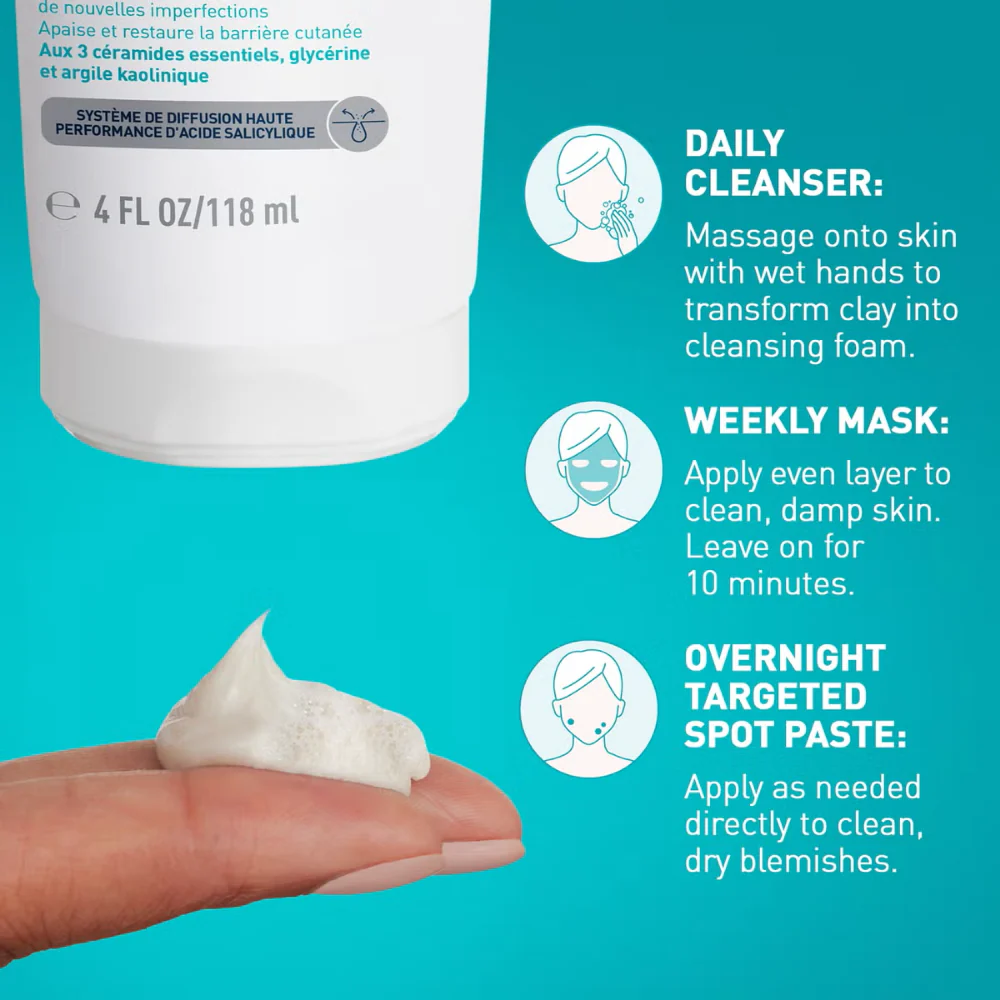 CeraVe Blemish Clay-To-Foam Cleanser 118ml - Image 2