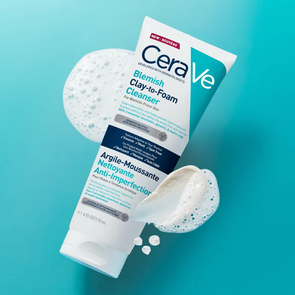 CeraVe Blemish Clay-To-Foam Cleanser 118ml - Image 3