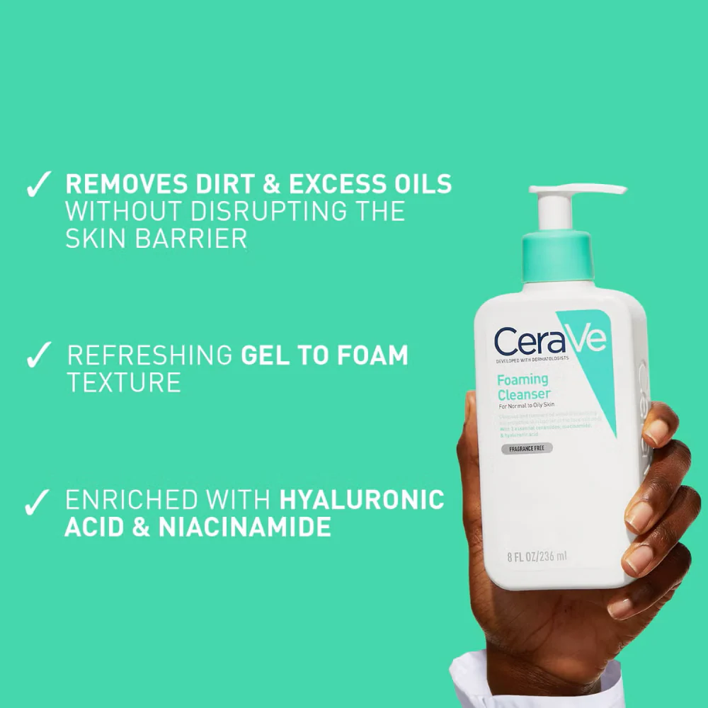 CeraVe Foaming Cleanser Travel Size 88ml - Image 2