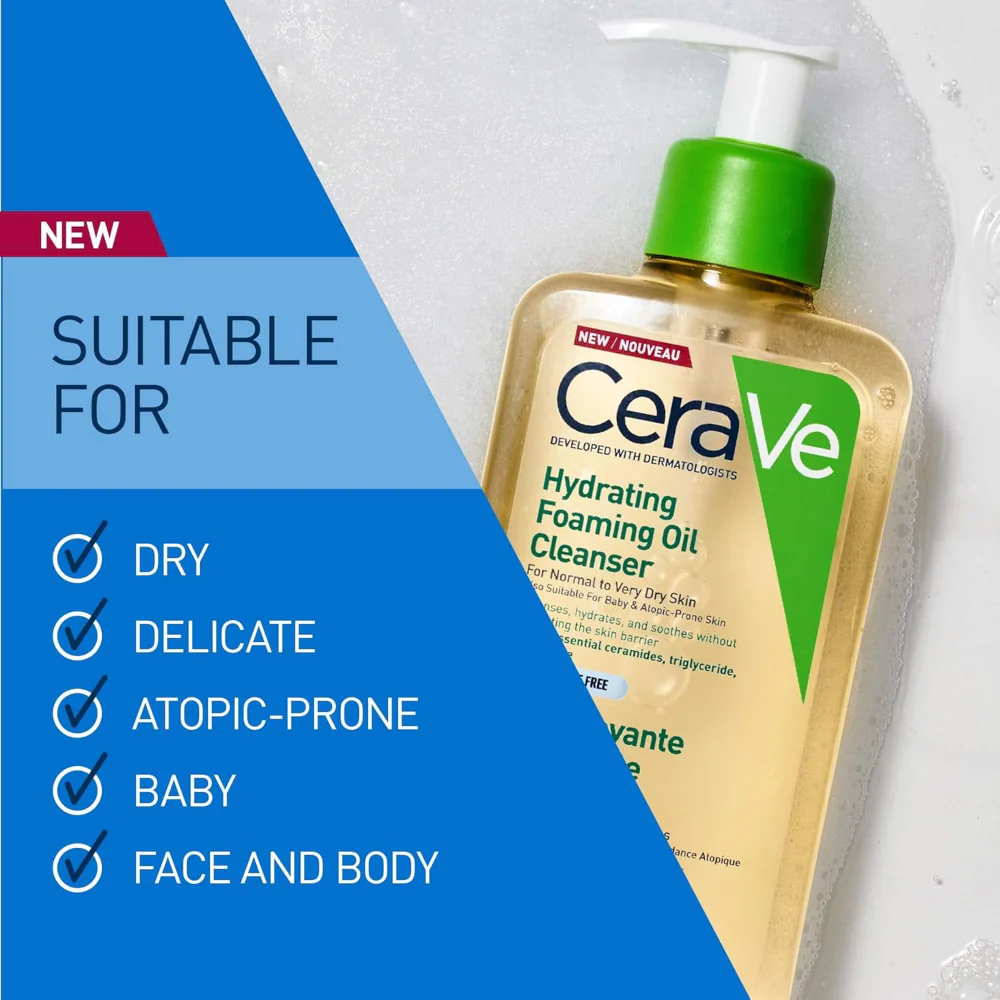 CeraVe Hydrating Foaming Oil Cleanser 236ml - Image 5