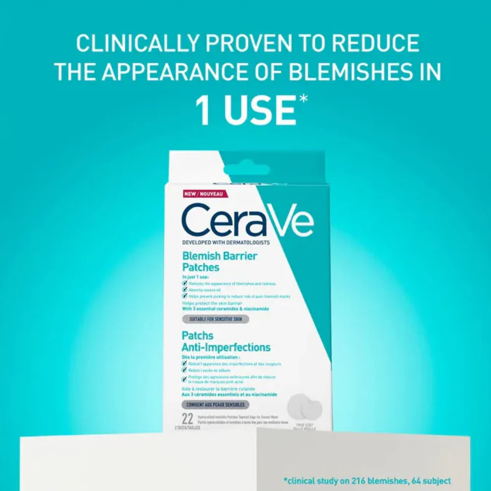 CeraVe Hydrocolloid Blemish Barrier Patches x22 - Image 3