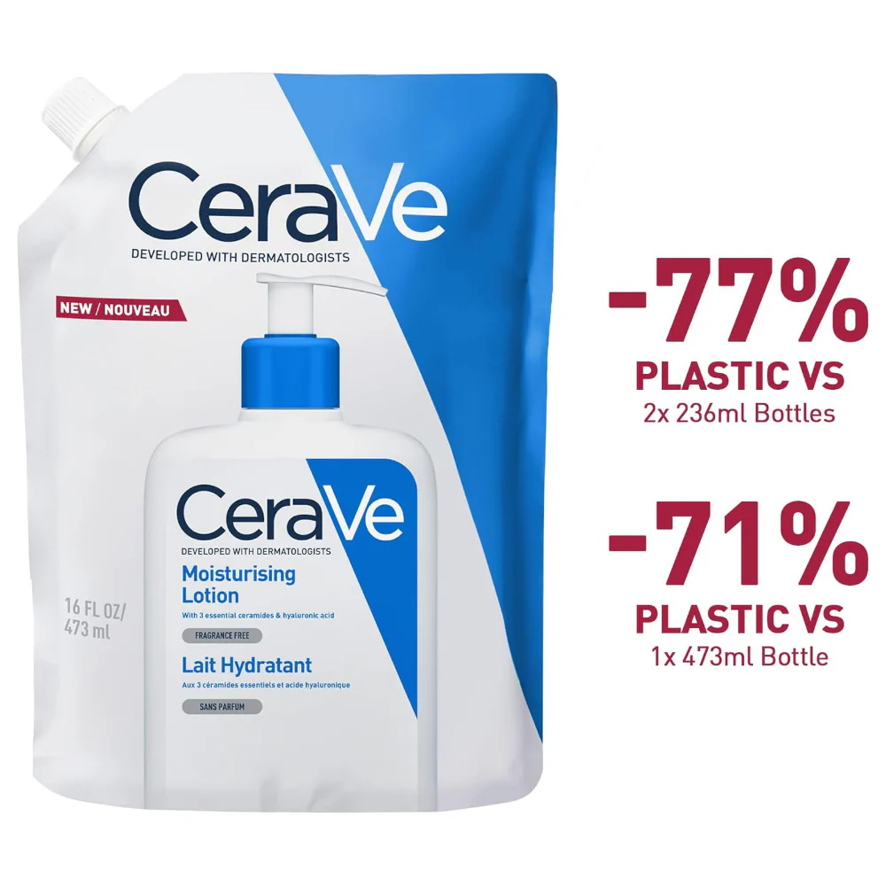 CeraVe Moisturising Lotion Refill Pouch 473ml - Image 2