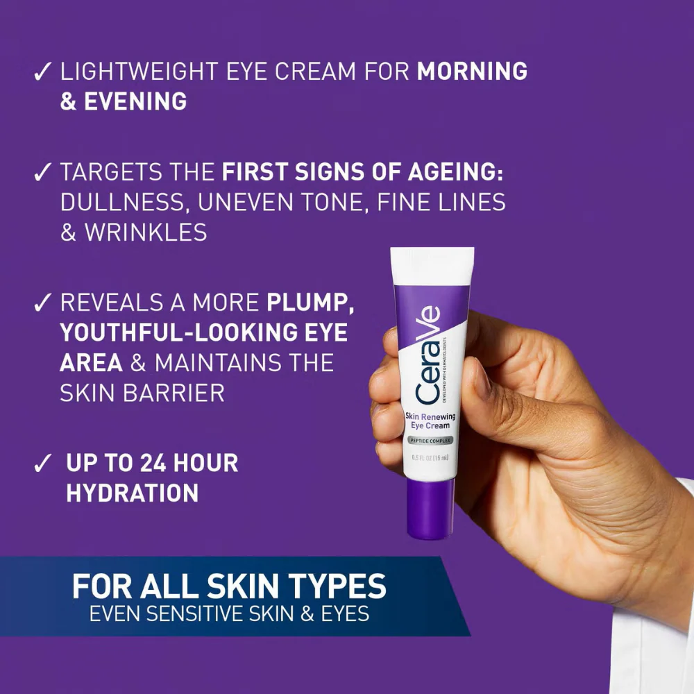 CeraVe Skin Renewing Eye Cream 15ml - Image 3