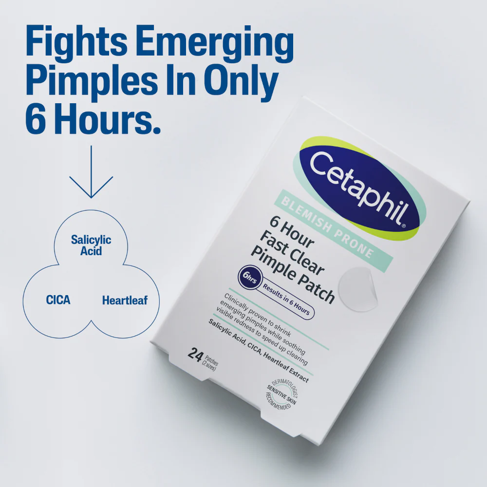 Cetaphil 6-Hour Fast Clear Pimple Patches x24 - Image 3