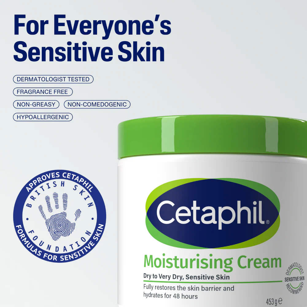 Cetaphil Moisturising Body Cream Tub 450g - Image 6