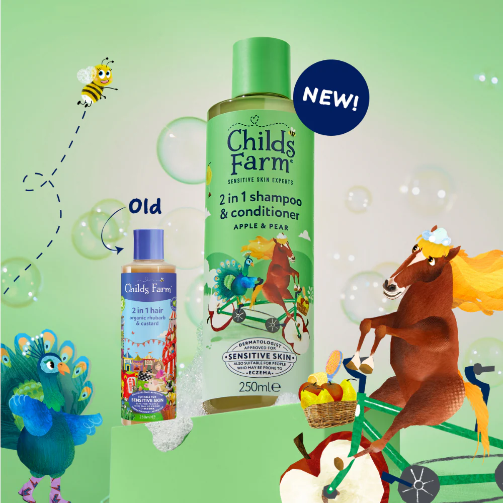 Childs Farm 2-In-1 Shampoo & Conditioner Apple & Pear 250ml - Image 3