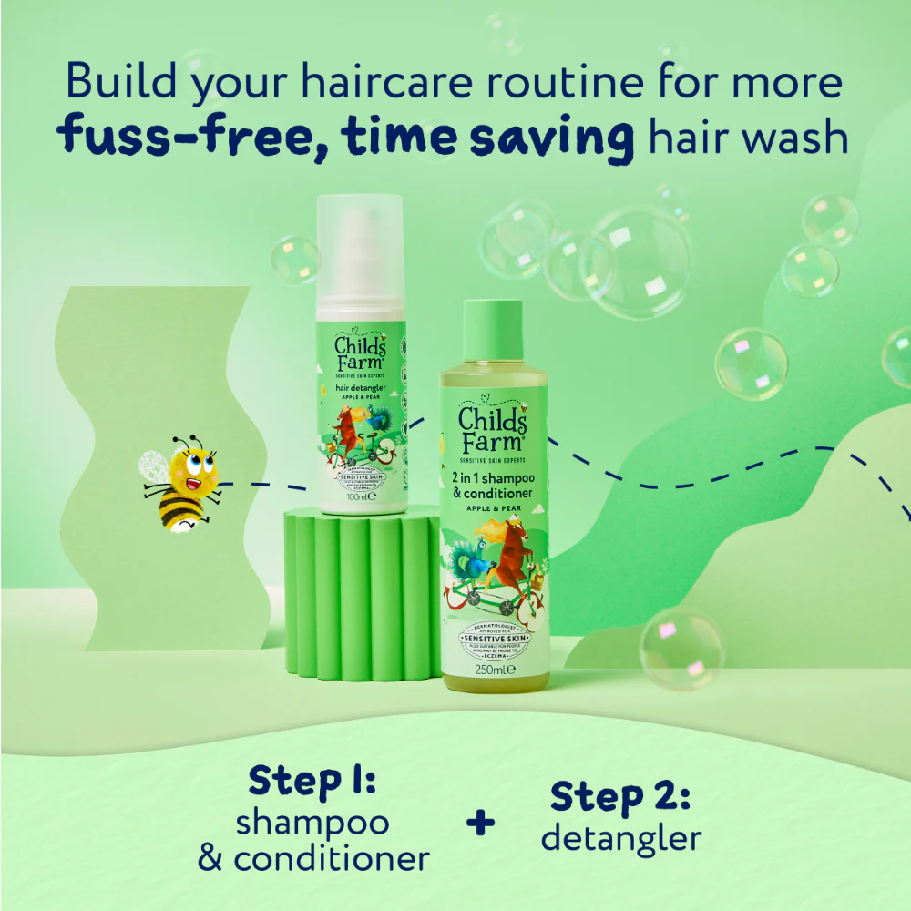 Childs Farm 2-In-1 Shampoo & Conditioner Apple & Pear 250ml - Image 7