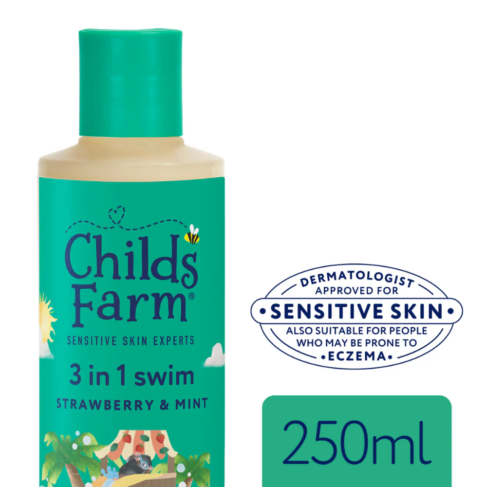 Childs Farm 3-In-1 Swim Strawberry & Organic Mint 250ml - Image 2