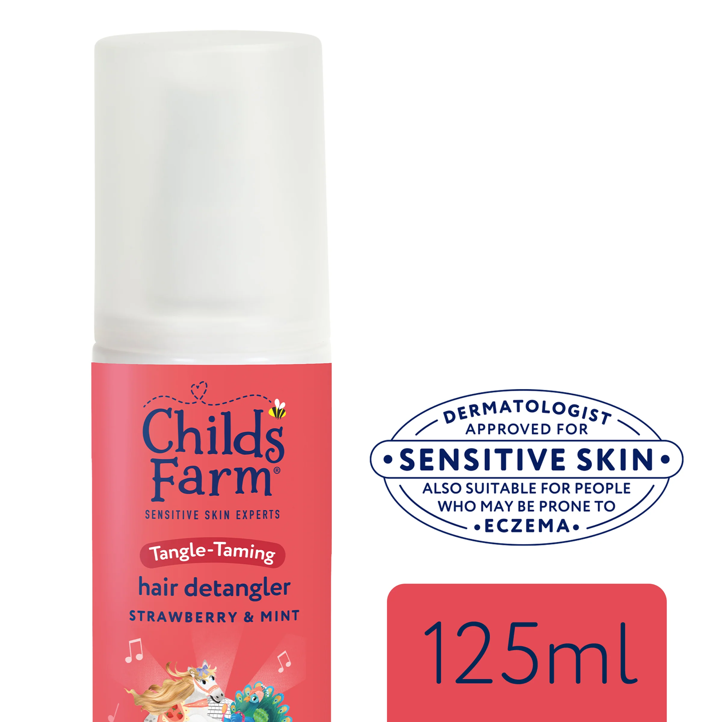 Childs Farm 3-In-1 Tangle Taming Hair Detangler Strawberry & Mint 100ml - Image 2