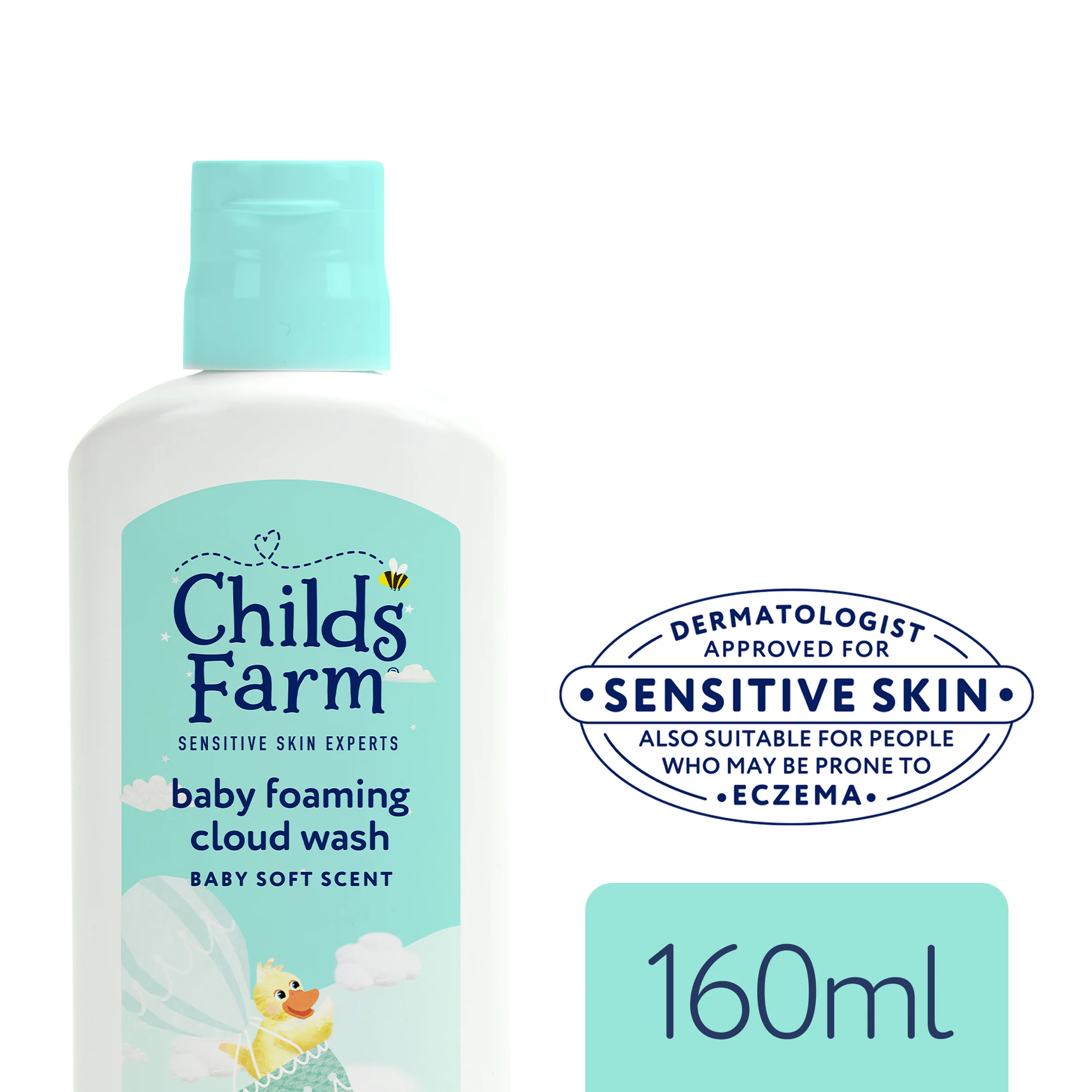 Childs Farm Baby Foaming Cloud Face & Body Wash 160ml - Image 2