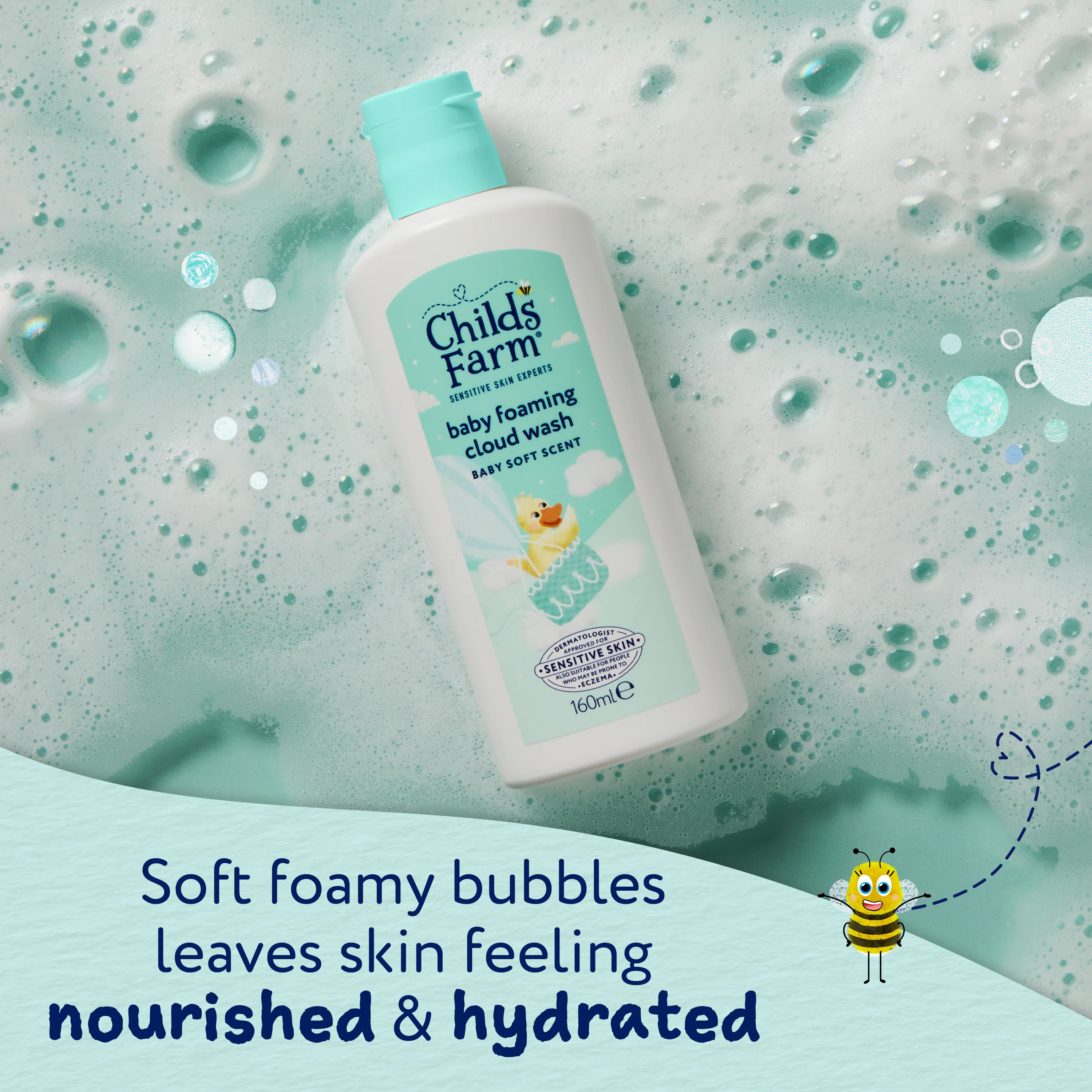 Childs Farm Baby Foaming Cloud Face & Body Wash 160ml - Image 6